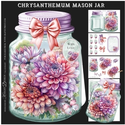 Chrysanthemum Mason Jar Shaped Mini Page Kit