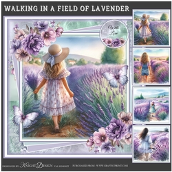 Walking In A Field Of Lavender Mini Page Kit
