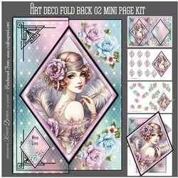 Art Deco Fold Back Card 02 Mini Page Kit