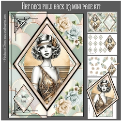 Art Deco Fold Back Card 03 Mini Page Kit