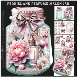 Peonies And Perfume Mason Jar Mini Page Kit