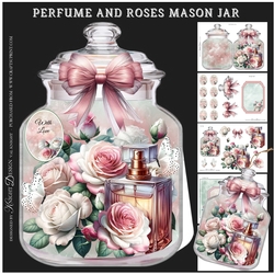 Perfume And Roses Mason Jar Mini Page Kit