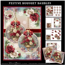 Festive Bouquet Baubles Mini Page Kit