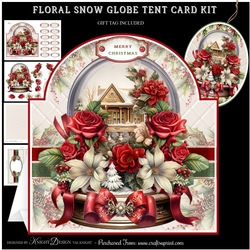 Floral Snow Globe Tent Card Kit 