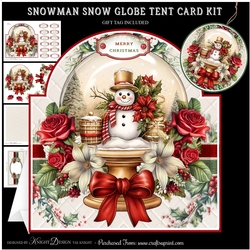 Snowman Snow Globe Tent Card Kit