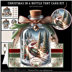 Christmas In A Bottle Tent Card Kit
