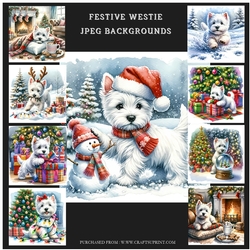 Festive Westie Backgrounds