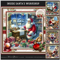 Inside Santas Workshop Mini Page Kit