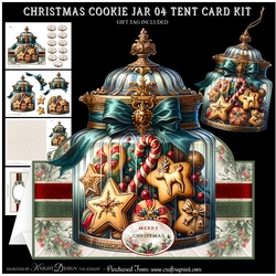 Christmas Cookie Jar 04 Tent Card Kit