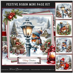 Festive Robin Mini Page Kit