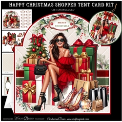 Happy Christmas Shopper Tent Card Kit