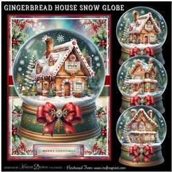 Gingerbread House Snow Globe Mini Page Kit