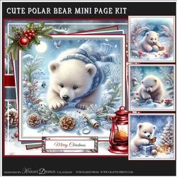 Cute Polar Bear Mini Page Kit