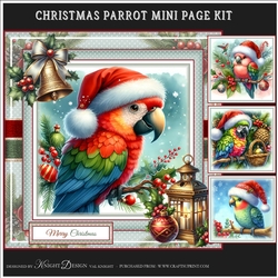 Christmas Parrot Mini Page Kit
