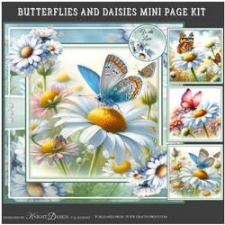 Butterflies And Daisies Mini Page Kit