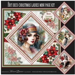 Art Deco Christmas Ladies Mini Page Kit