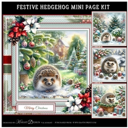 Festive Hedgehog Mini Page Kit