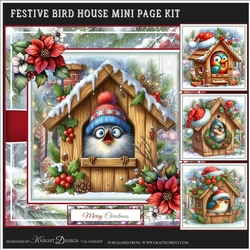 Festive Bird House Mini Page Kit