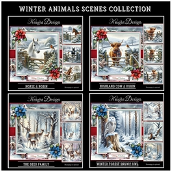 Winter Animal Scenes Collection