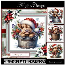 Christmas Baby Highland Cow Mini Page Kit
