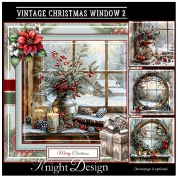 Vintage Christmas Window 02 Mini Page Kit