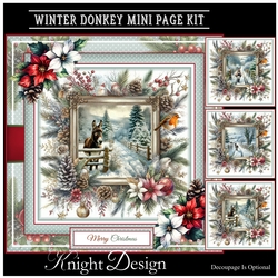 Winter Donkey Mini Page Kit