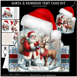 Santa & Reindeer Tent Card Kit