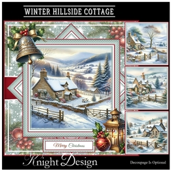 Winter Hillside Cottage Mini Page Kit