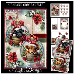Highland Cow Baubles Mini Page Kit