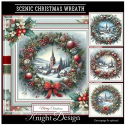 Scenic Christmas Wreath Mini Page Kit