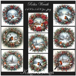 Christmas Robin Wreath