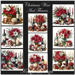 Christmas Wine & Flowers