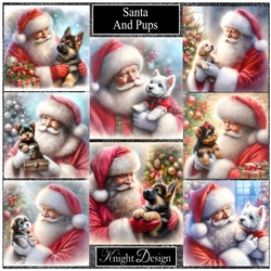 Santa And Pups