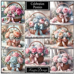 Basket Of Peonies