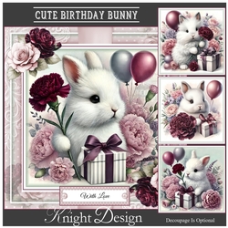 Cute Birthday Bunny Mini Page Kit