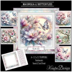 Magnolia And Butterflies