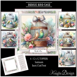 Budgie Bird Cage Mini Page Kit