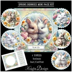 Cute Spring Bunnies Mini Page Kit
