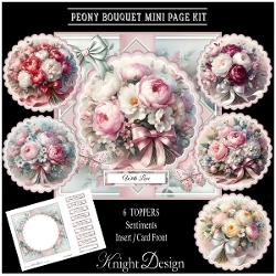 Peony Bouquet Mini Page Kit