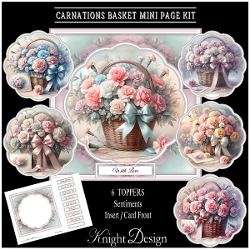 Carnations Basket Mini Page Kit