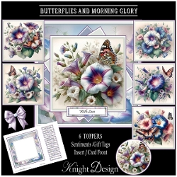 Butterflies & Morning Glory Mini Page Kit
