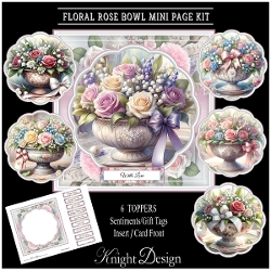 Floral Rose Bowl Mini Page Kit