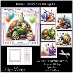 Birthday Tortoise & Snail Mini Page Kit