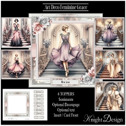 Art Deco Feminine Grace Mini Page Kit
