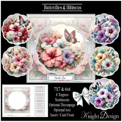 Butterflies & Hibiscus Mini Page Kit