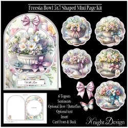 Freesia Bowl 5x7 Shaped Mini Page Kit
