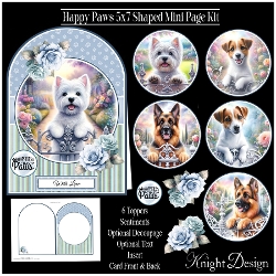 Happy Paws 5x7 Shaped Mini Page Kit