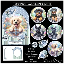Happy Paws 4 - 5x7 Shaped Mini Page Kit