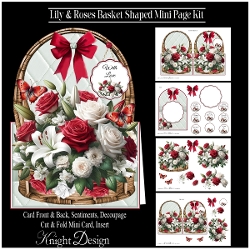 Lily & Roses Basket 5x7 Shaped Mini Page Kit