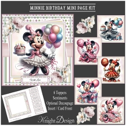 Minnie Birthday Mini Page Kit